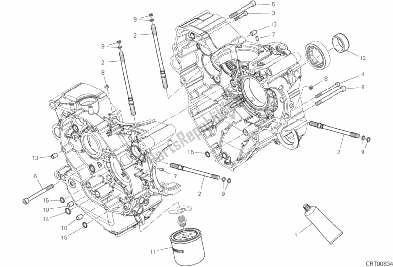 Wszystkie części do 09b - Para Pó? Skrzyni Ducati Diavel 1260 S Brasil 2019